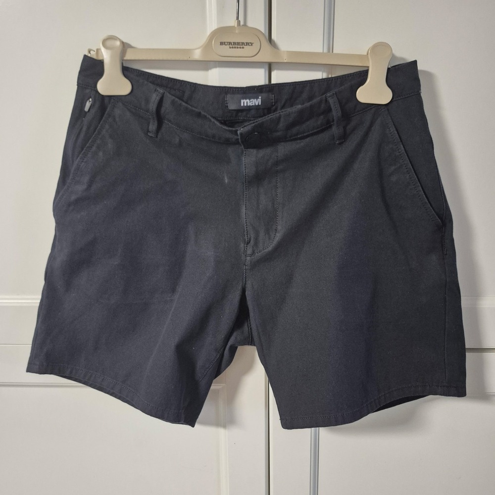 Mavi Darren Mens Black‎ Chino Shorts Size 33 Casual Stretch